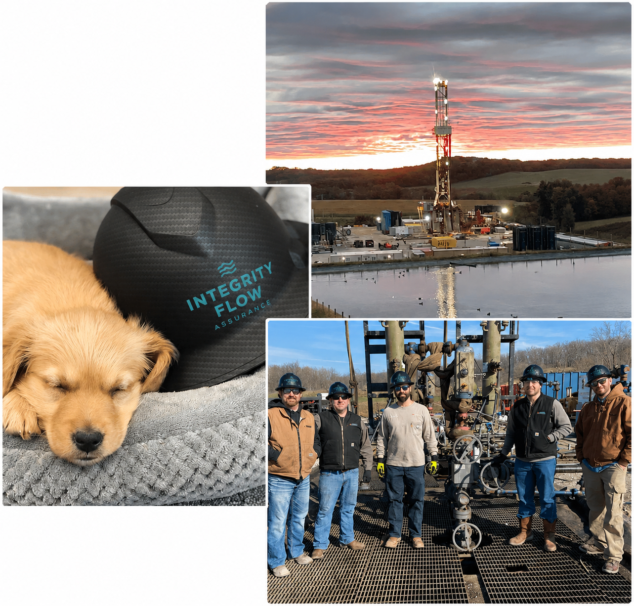 Integrity Flow Assurance field operations collage